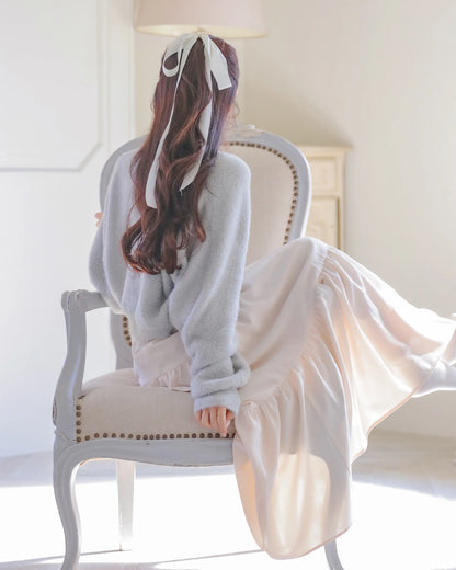 tiered chiffon skirt【sheep ivory】