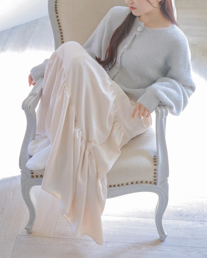 tiered chiffon skirt【sheep ivory】