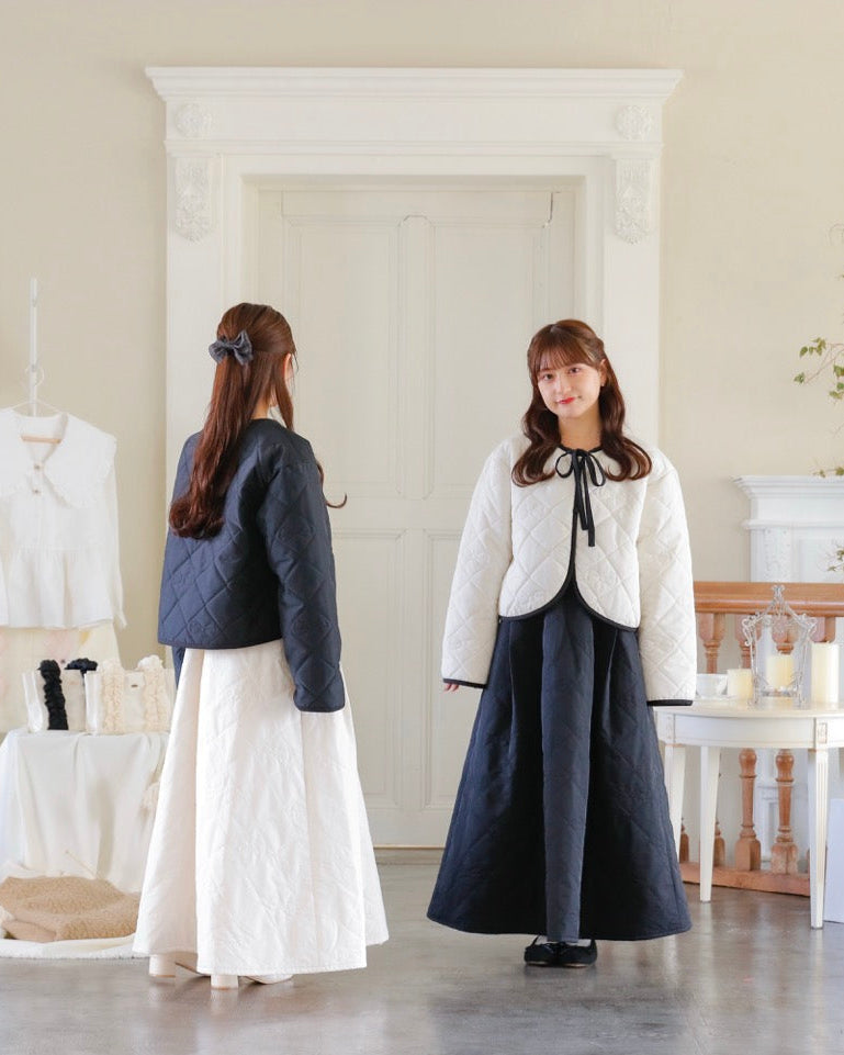 Ribbon quilting coat