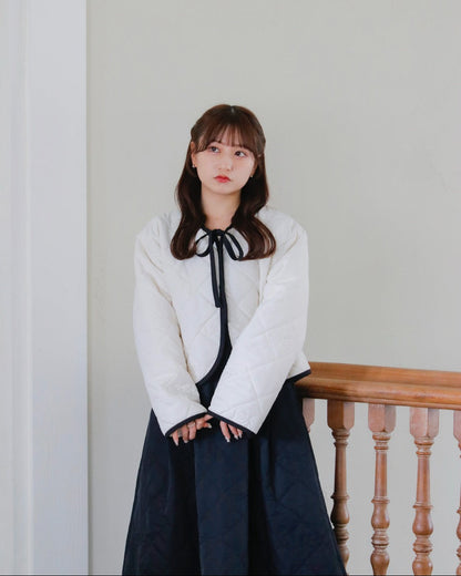 Ribbon quilting coat