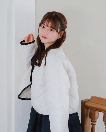 Ribbon quilting coat