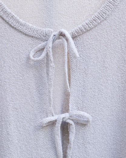 over ribbon cardigan