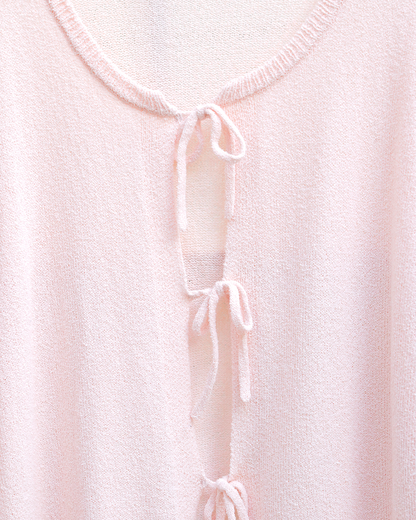 over ribbon cardigan