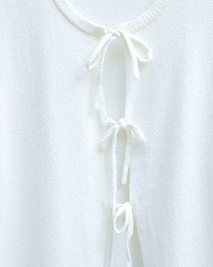over ribbon cardigan