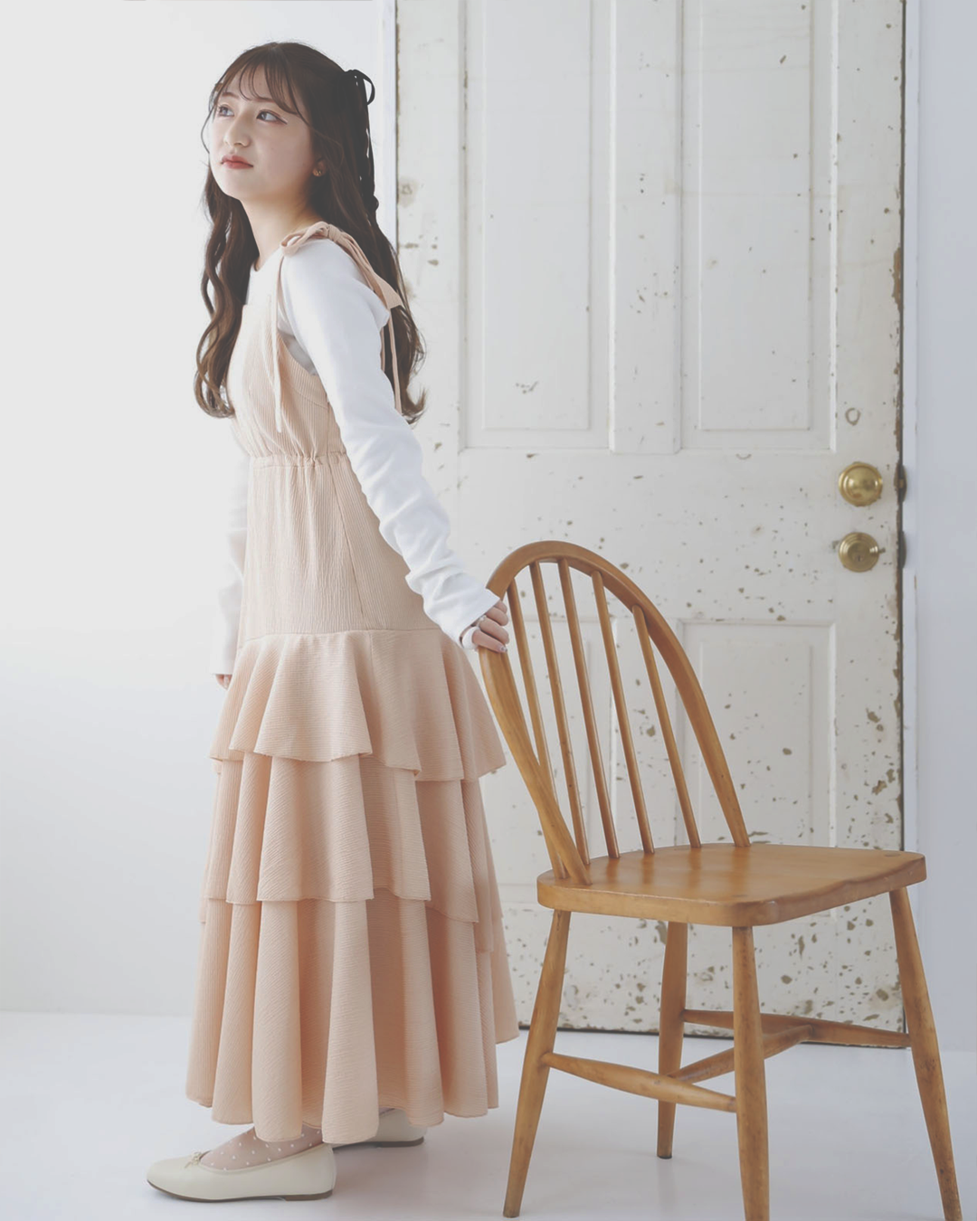 tiered ribbon camisole onepiece