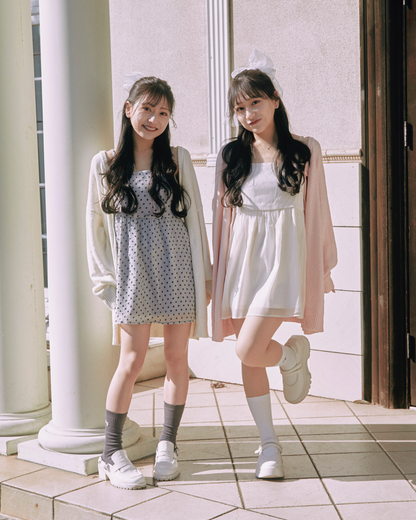 over ribbon cardigan