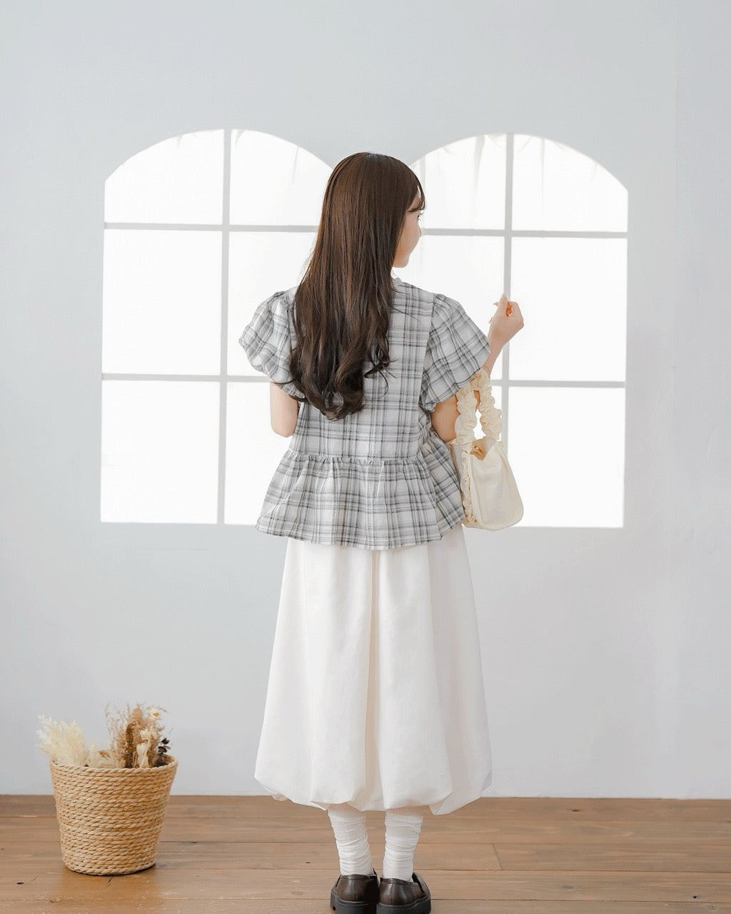 Ribbon Check Blouse