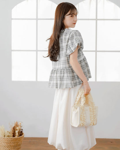Ribbon Check Blouse