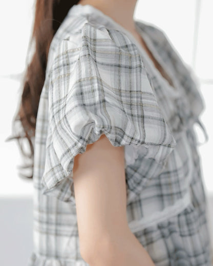 Ribbon Check Blouse