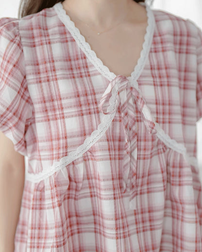 Ribbon Check Blouse