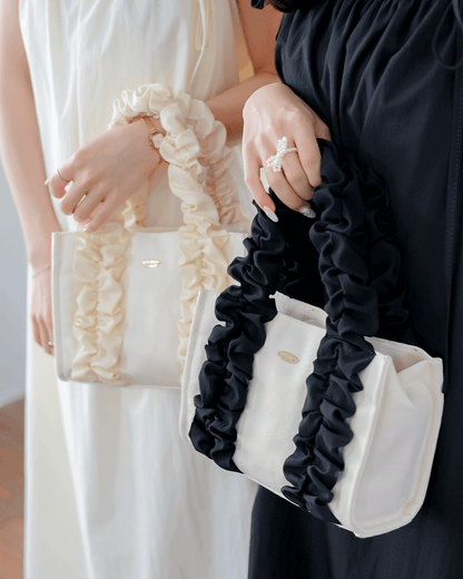 frill canvas bag