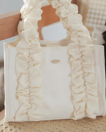 frill canvas bag