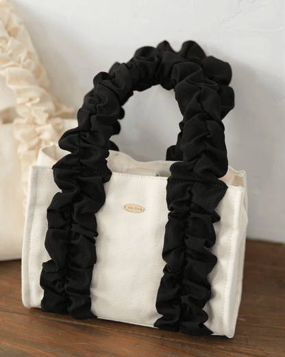 frill canvas bag