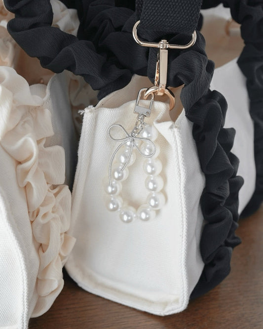 Pearl Ribbon Keyring
