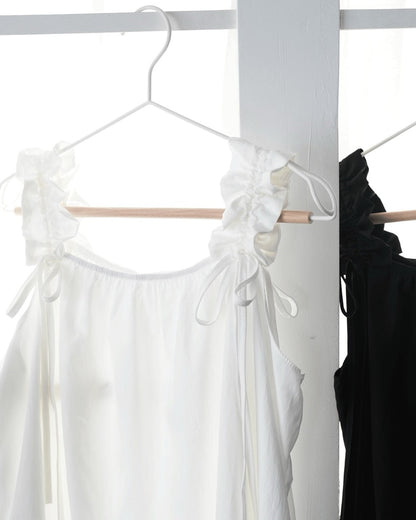 Gathered Ribbon strap Dress