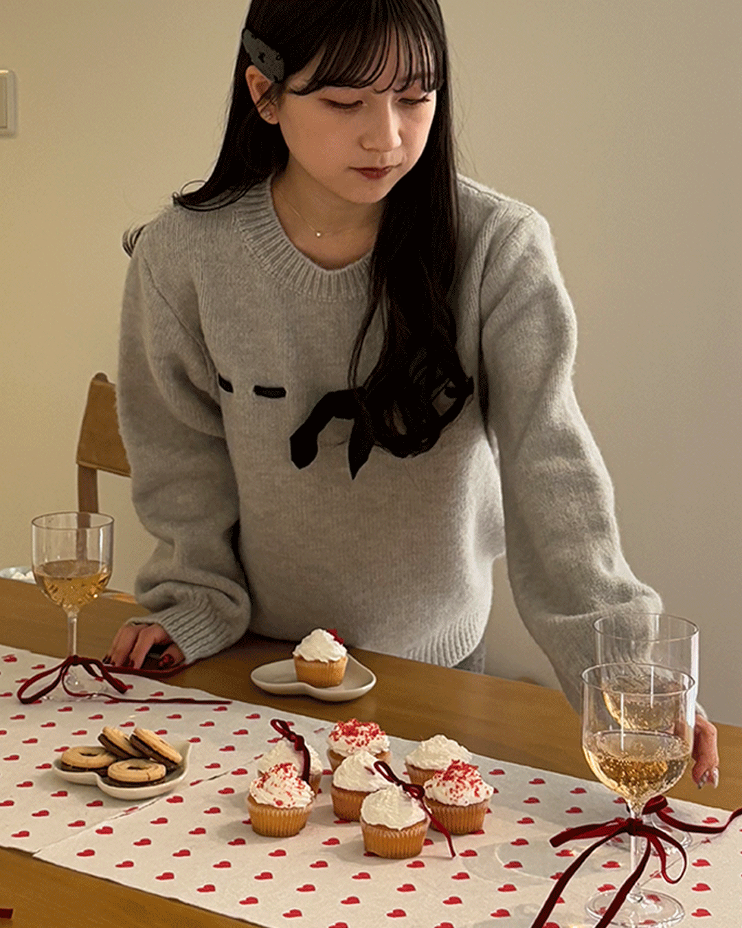 【Re Stock】Ribbon knit