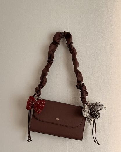 Tweed ribbon Keychain