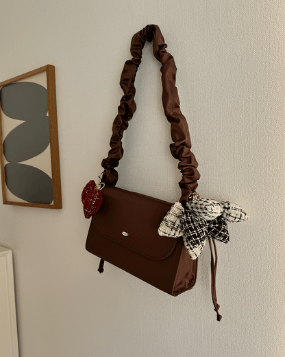 Tweed ribbon Keychain