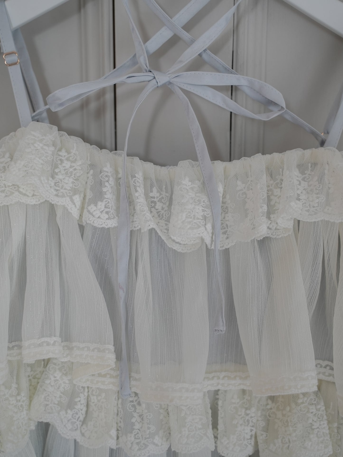 【6/17 20:00 発売】Tiered lace lame bustier
