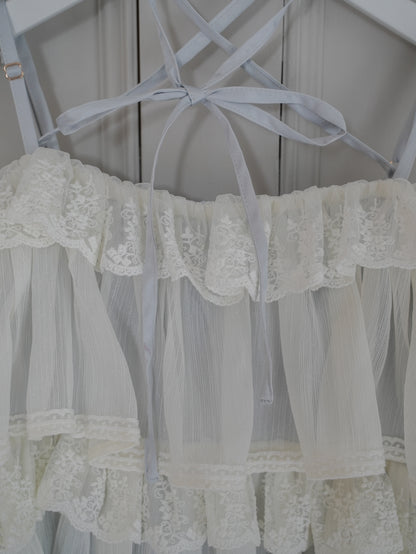 【6/17 20:00 発売】Tiered lace lame bustier