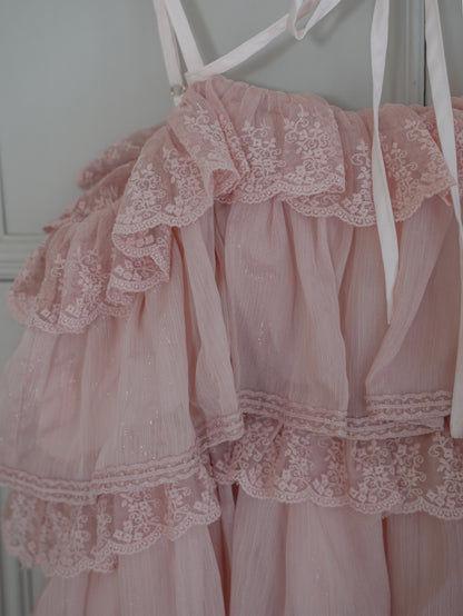【6/17 20:00 発売】Tiered lace lame bustier