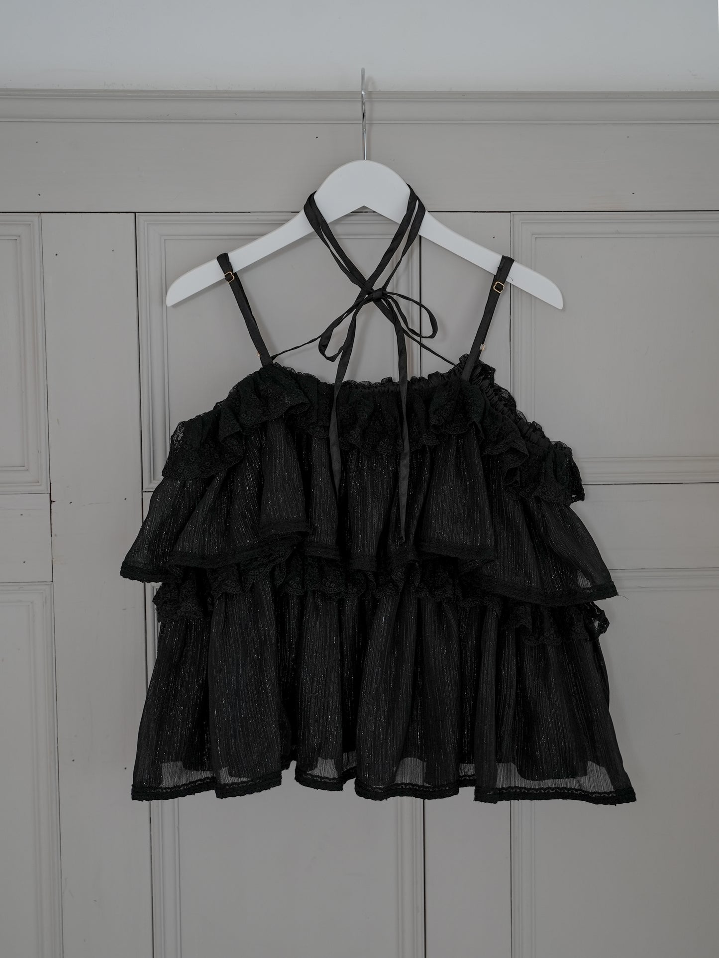 【6/17 20:00 発売】Tiered lace lame bustier