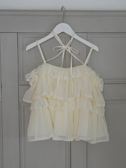 【6/17 20:00 発売】Tiered lace lame bustier