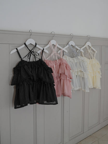 【6/17 20:00 発売】Tiered lace lame bustier