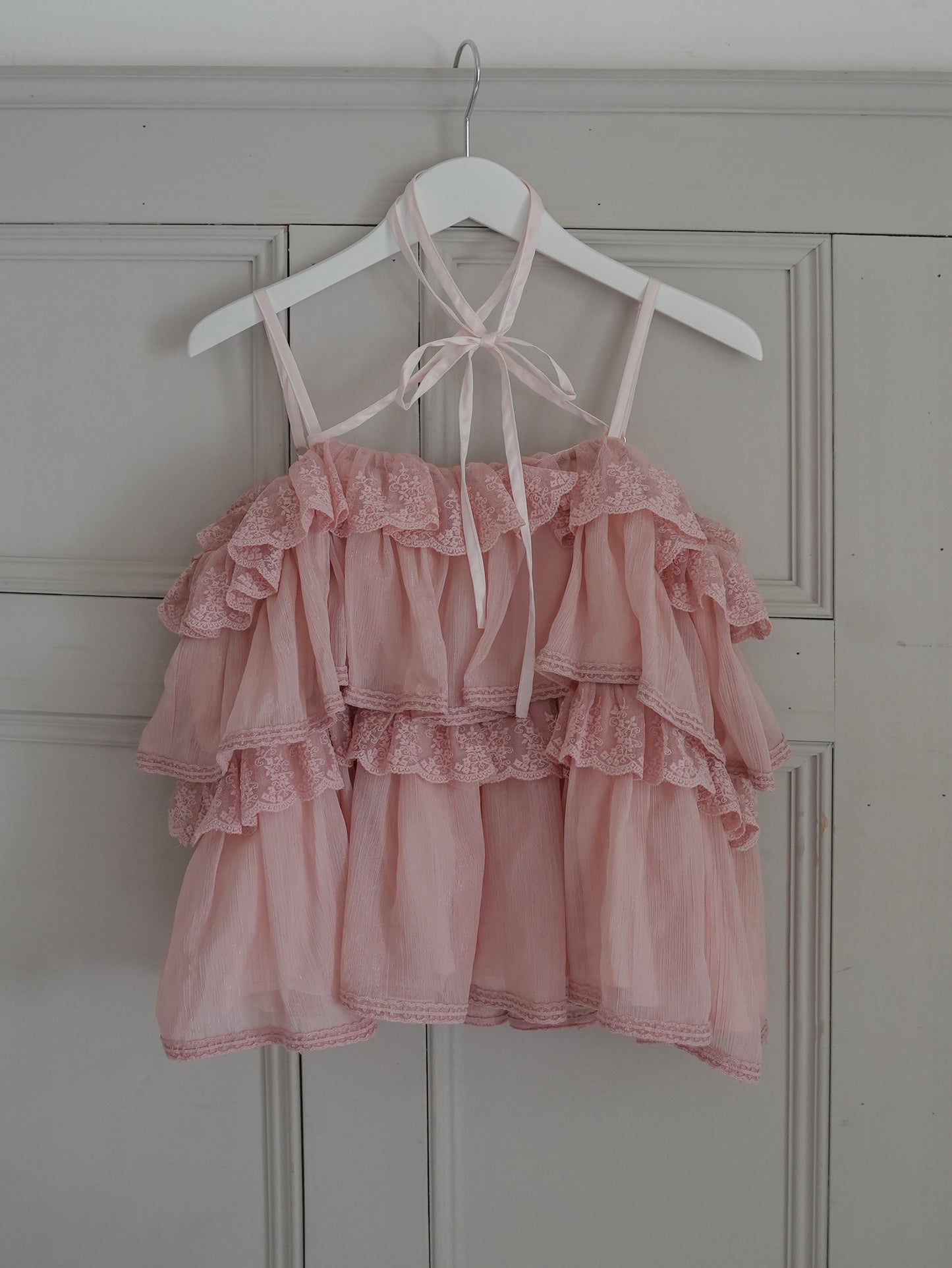 【6/17 20:00 発売】Tiered lace lame bustier