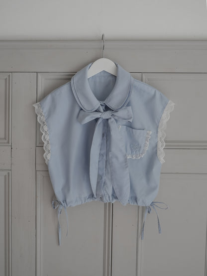【6/17 20:00 発売】No sleeve bow tie shirt