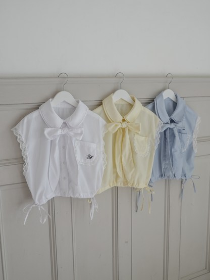 【6/17 20:00 発売】No sleeve bow tie shirt