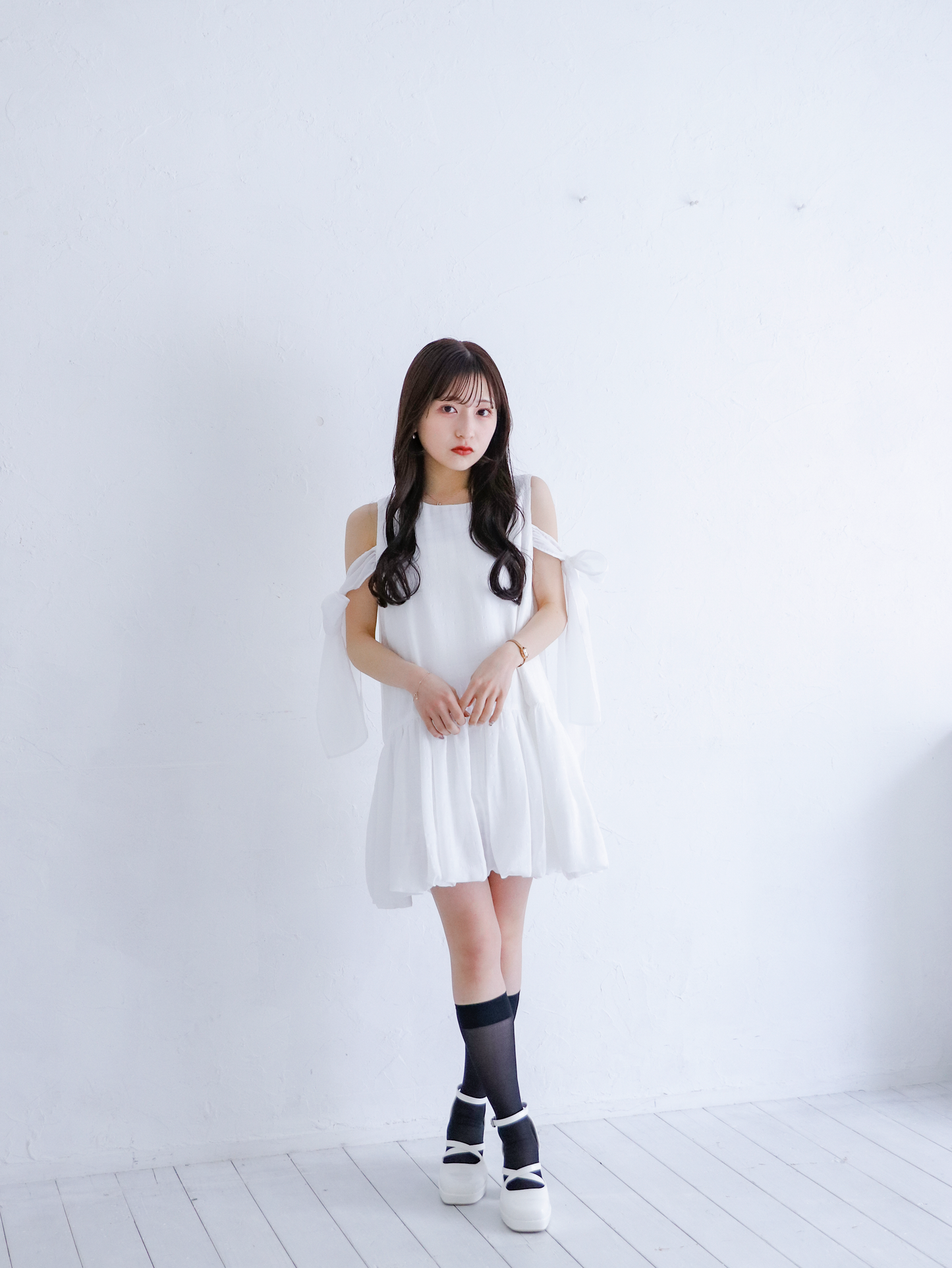 Shoulder Ribbon Balloon One-Piece