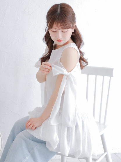 Shoulder Ribbon Balloon One-Piece