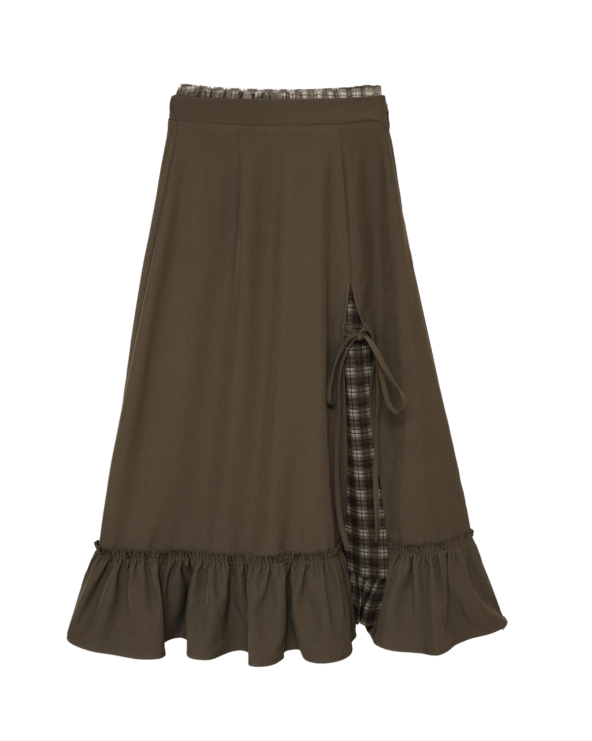 【9/16発売】Layered slit long skirt